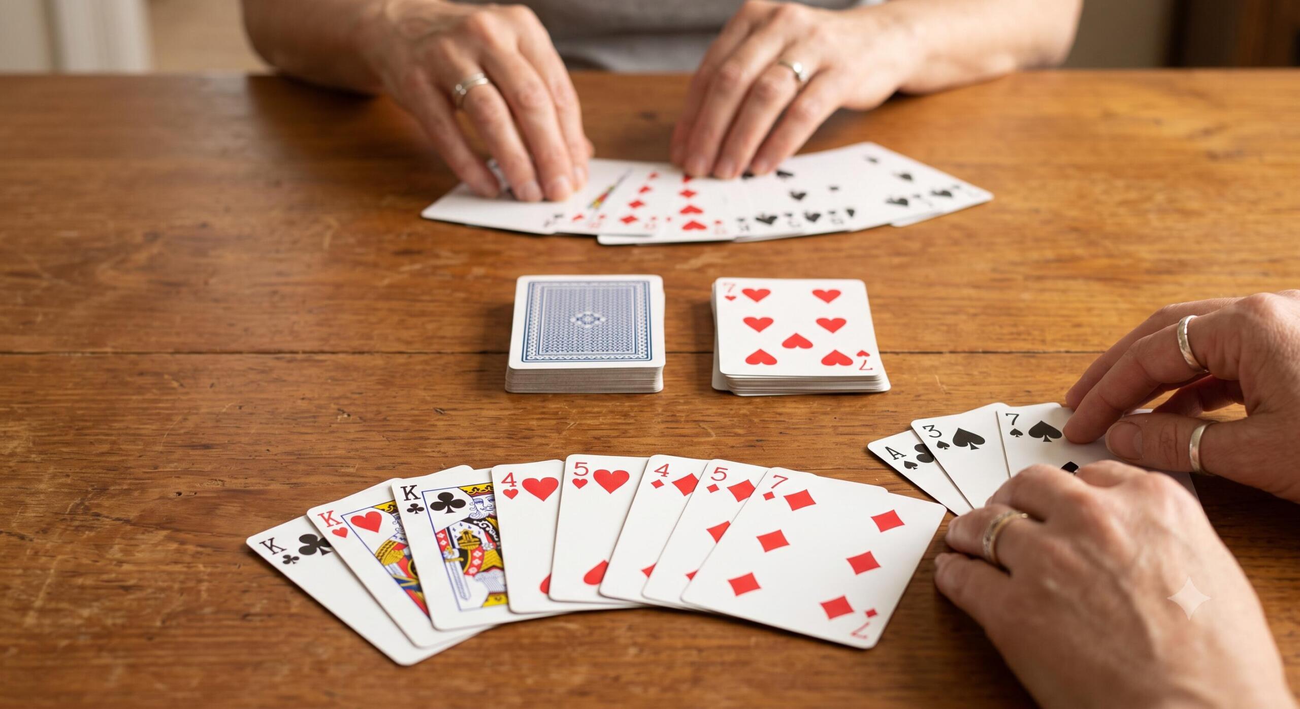 Slik spiller du Gin Rummy: reglene forklart enkelt, hva meldinger og «deadwood» er, forskjellen på å banke og å få gin, og hvordan «undercut» kan snu runden.